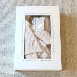 Barefoot Dreams CozyChic Ribbed Cream Baby Gift Set Size 12-18 Month Romper Hat